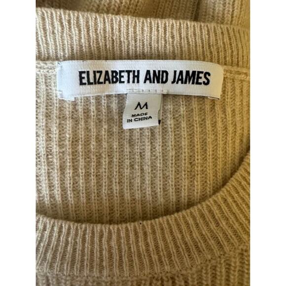 Elizabeth and James Women’s Medium Tan Belted Tunic Sweater Top - Picture 2 of 2